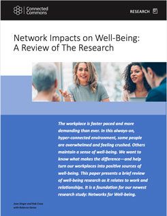 Network Impacts on Well-Being: A Review Of The Research
